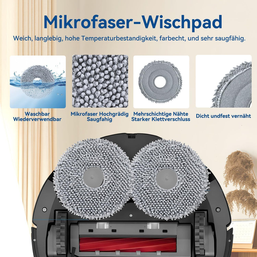 21 Stück Zubehör für Roborock Qrevo Master/Qrevo Slim – 6 Staubbeutel, 2 Gummi Hauptbürsten, 4 HEPA