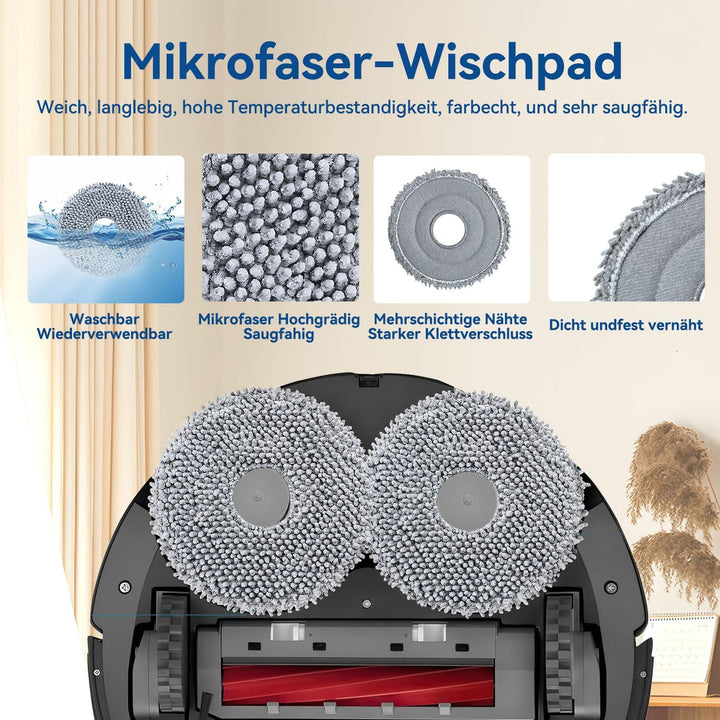 21 Stück Zubehör für Roborock Qrevo Master/Qrevo Slim – 6 Staubbeutel, 2 Gummi Hauptbürsten, 4 HEPA