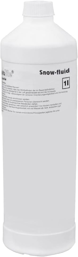 Showlite SM-600 Schneemaschine inkl. Funk-Fernbedienung + 1 l Schneefluid SET (Schneeausstoss: 30 m³