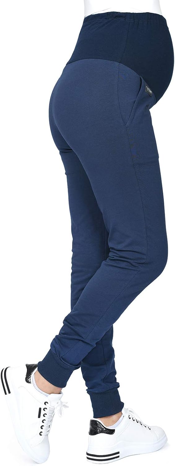 MijaCulture Casual Schwangerschaftshose Umstandshose mit Bauch-Panel Coco M003 M Dunkelblau, M Dunke