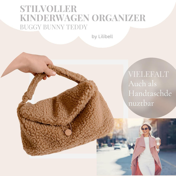 Lilibell Buggy Kinderwagen Organizer mit Isolierte Getränkehalter, Universal Stylisch & Praktisch Ki