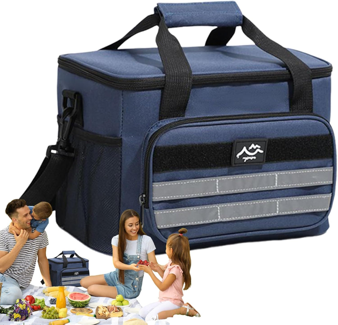Strandkühler, isolierte Lunchbox, leichtes wasserdichtes Design, 30 x 21 x 18 cm, mit Griff, mehrere