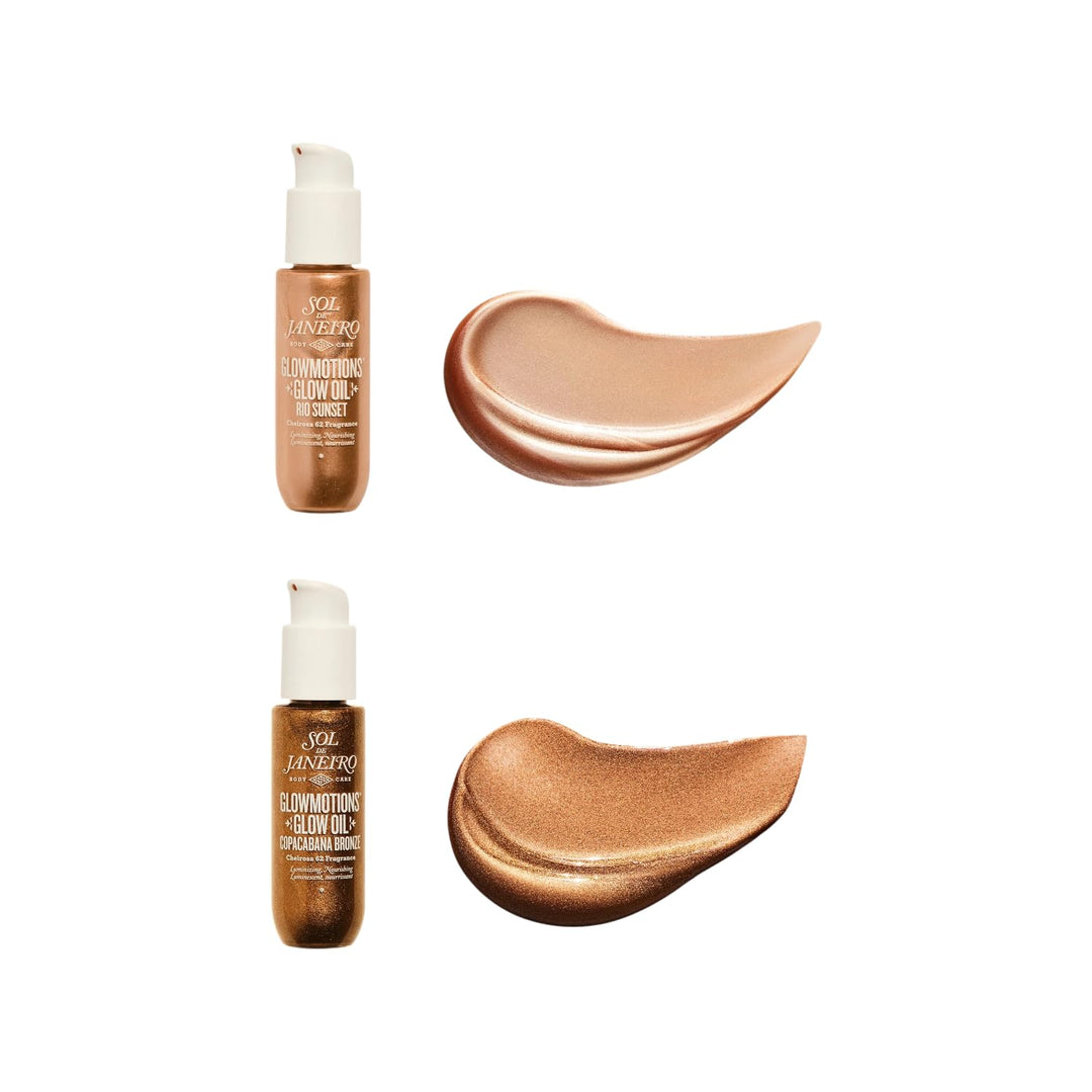 Sol de Janeiro GLOWMOTIONS DUO SET, Körperöl mit Schimmer, Zwei Finishes, Cheirosa 62™ Duft, Pflegen