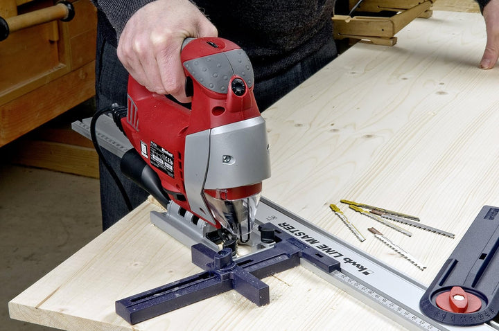 kwb LINE MASTER Präzisionslineal– 800-mm Länge, Universal-Führungsschiene für Kreissäge, Stichsäge u