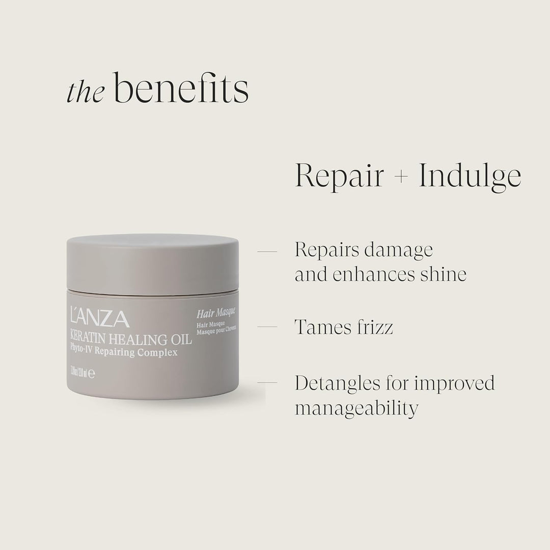 L'anza Healing Keratin Oil Intensiv Hair Masque 210ml [7.1 floz] 210 ml (1er Pack) Haarmaske, 210 ml