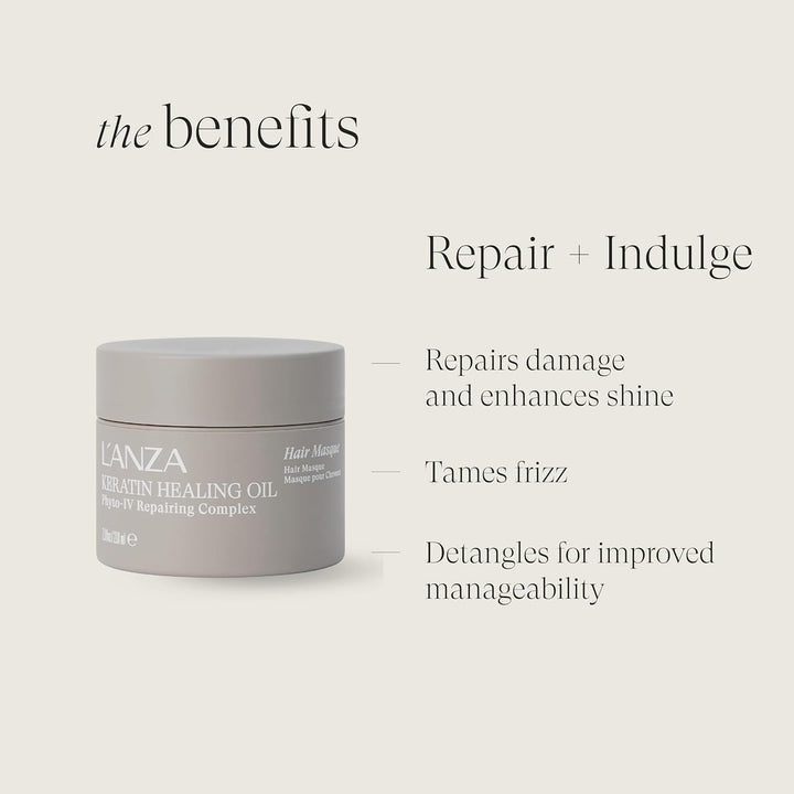 L'anza Healing Keratin Oil Intensiv Hair Masque 210ml [7.1 floz] 210 ml (1er Pack) Haarmaske, 210 ml