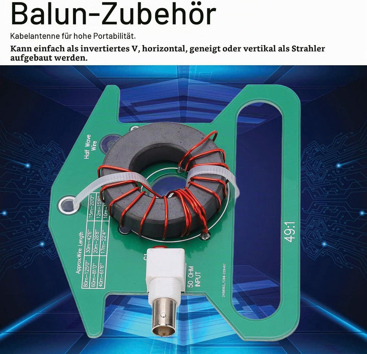 Symmetrisch-zu-unsymmetrisch-Transformator-Kurzwellen-Tuning-freie, Elektronisches Bauteil Modul Ant