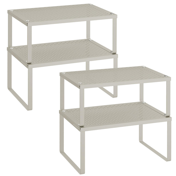 SONGMICS Gewürzregal, 4er Set, Küchenregal, Küchen-Organizer, Küche, Gewürzhalter, erweiterbar, stap