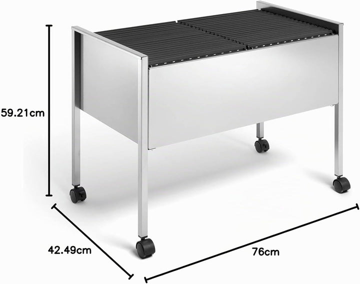 Durable Eco Hängemappenwagen 100 Duo, silber, 308223, Silber