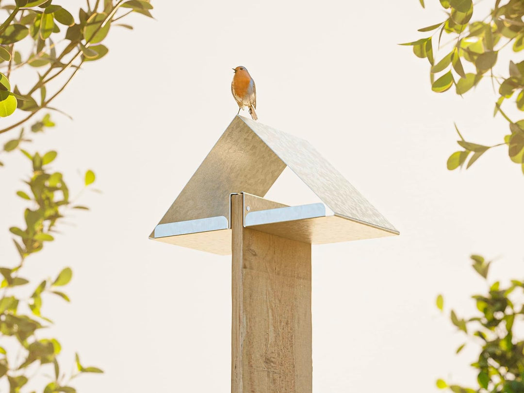 Alberts 355036 Vogelhäuschen Nurdach | Vogelfutterhaus aus Stahl in verschiedenen Trendfarben | Voge