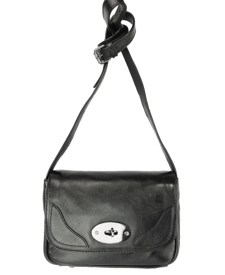 Gräs|chen Fräulein Annika Umhängetasche Leder 25 cm Schwarz, Schwarz