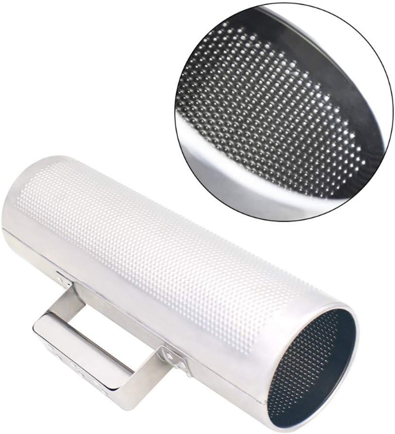 Towwoo 12" x 4" Edelstahl Guiro Shaker Musical Latin Percussion Instrument Training Tool mit Schaber