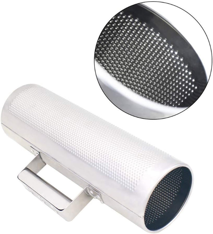 Towwoo 12" x 4" Edelstahl Guiro Shaker Musical Latin Percussion Instrument Training Tool mit Schaber