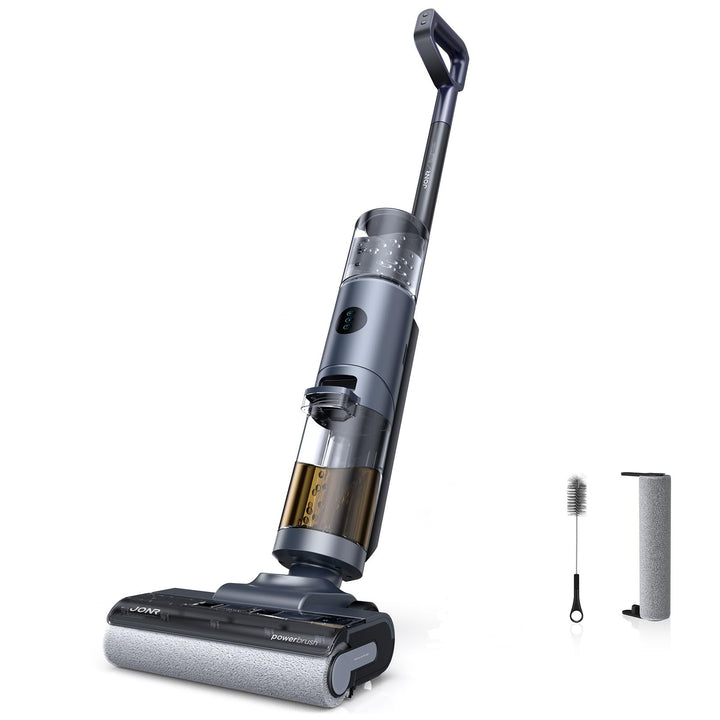 JONR ED12 Pro Nass Trockensauger Akku, Kabelloser Saugwischer, Dreikantenreinigung, Heisswasser-Selb