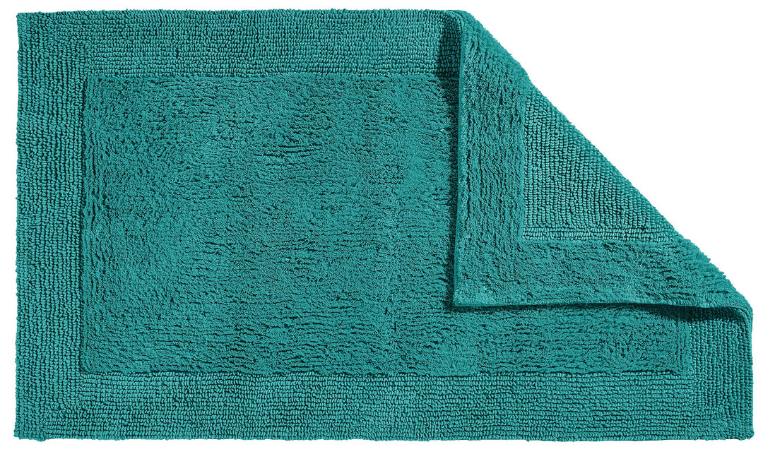 Erwin Müller Badematte, Badteppich Uni Serie Stuttgart Petrol Grösse 60x150 cm - extra dick, hohe Sa