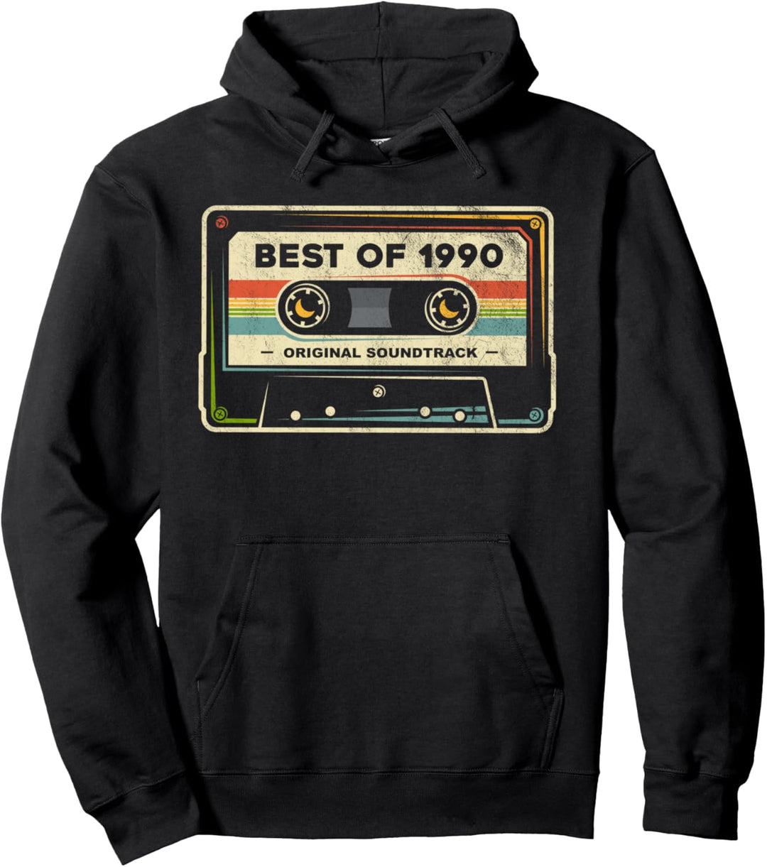 Retro Best of 1990 Mixtape Vintage 33. Geburtstag Kassette Pullover Hoodie