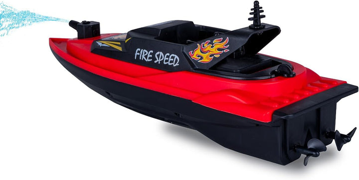 JAMARA 466600 Feuerlöschboot Fire Speed 2,4GHz rot, ferngesteuertes RC Modellboot mit Spritzfunktion