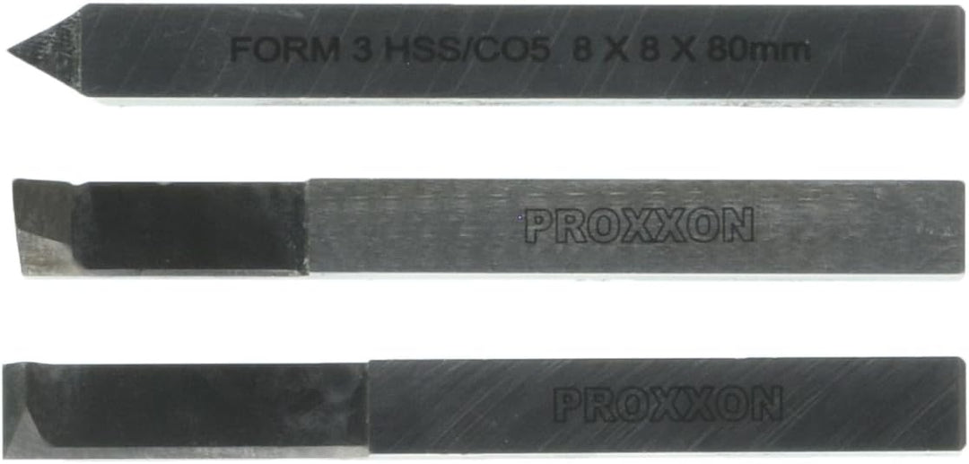 PROXXON 24540 Satz Drehstahl zum Gewindeschneiden 3teilig 8x8mm für PD230/e & PD250/e