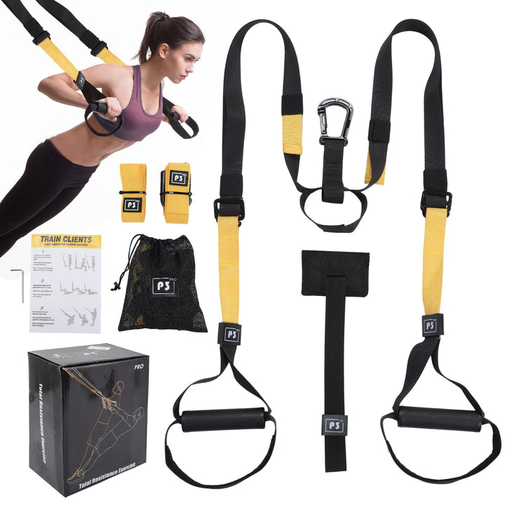 Schlingentrainer für ein Ganzkörpertraining für Home Gym Der Sling trainer wird mit einer eigenen Ne