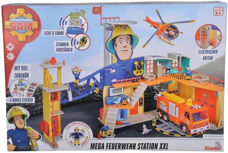 Simba - Sam der Feuerwehrmann Megastation SOS, 109251059038, 3 Jahre, mit Lautsprecher, Licht und So