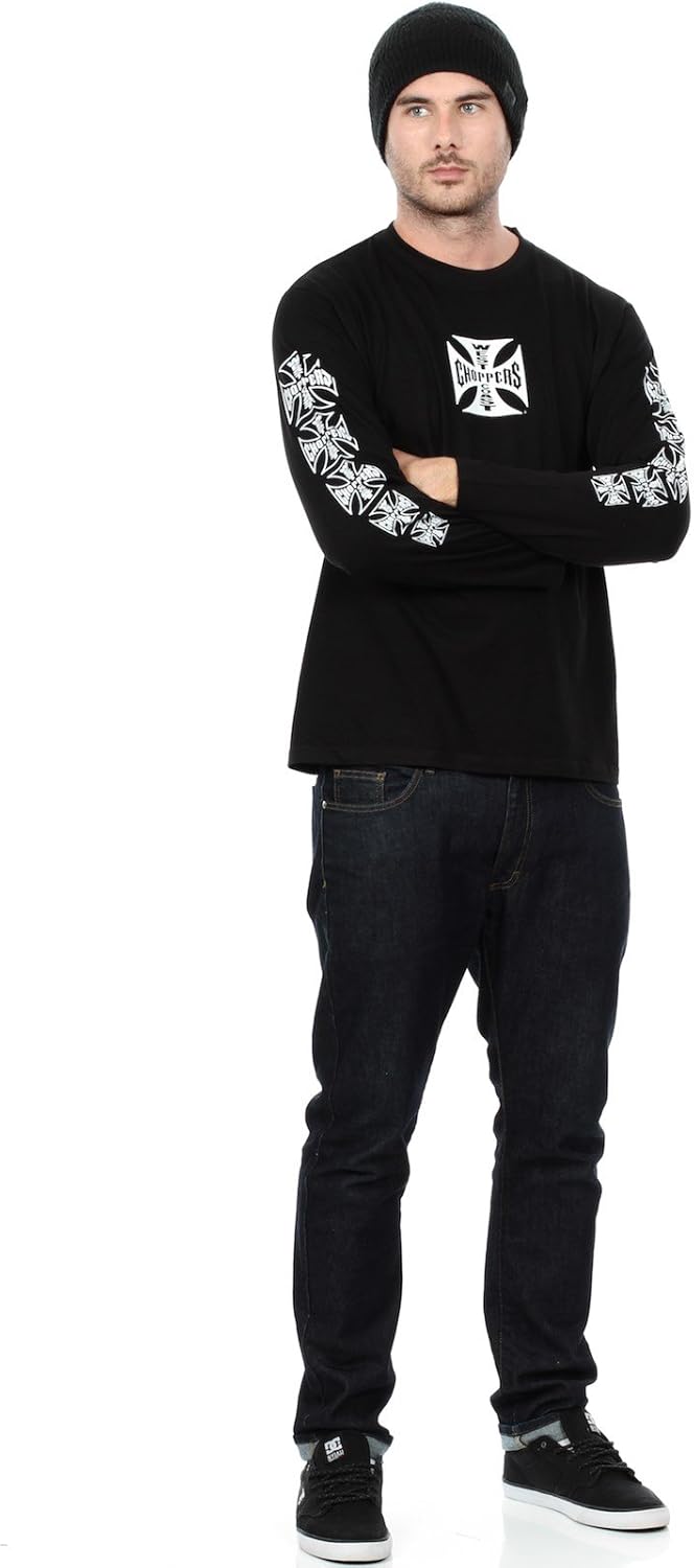 West Coast Choppers Cross Longsleeve schwarz, 3XL