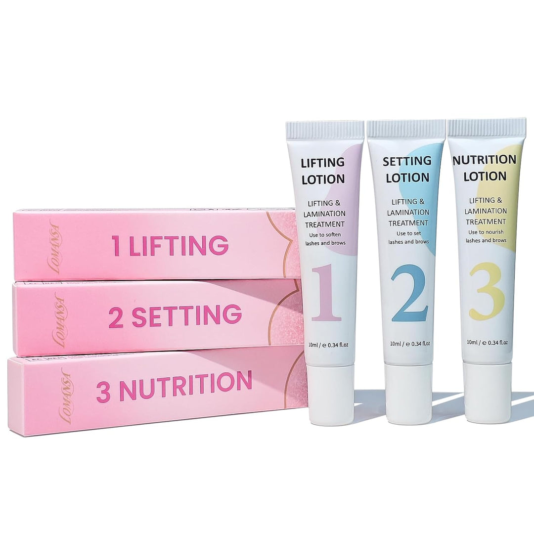 Wimpernlifting Lotion, Wimpernlifting Set, Lash Lifting Set, Augenbrauen Lifting mit pflegendem Seru