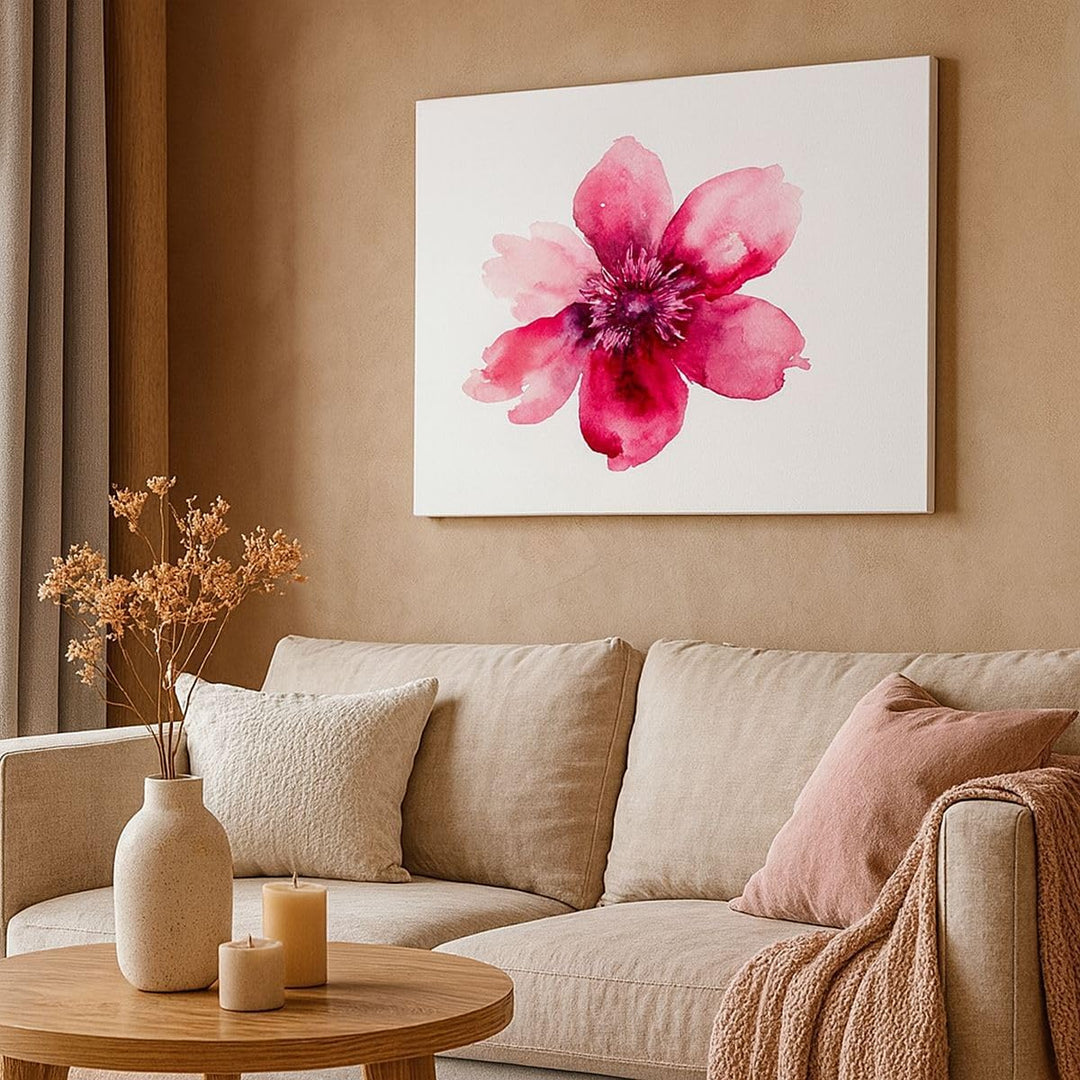 Bilder auf Leinwand 100x70cm Leinwandbild Malerei Illustration Sommer Blume Gross Wanddeko Bild Schl