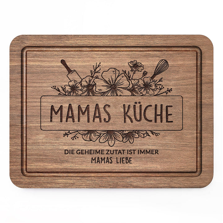Juratar® Weihnachtsgeschenke für Mama, Edles Schneidebrett aus Walnussholz mit Saftrille, Walnusshol