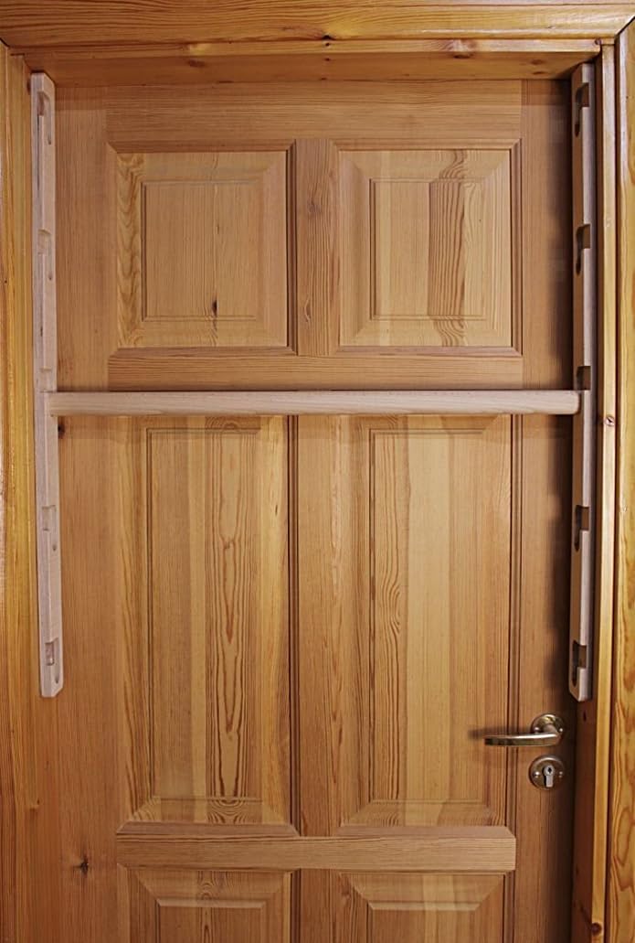 Klimmzugstange aus Holz - 5-fach verstellbar - 3 Farben - Robuste, einfach zu montierende und verste