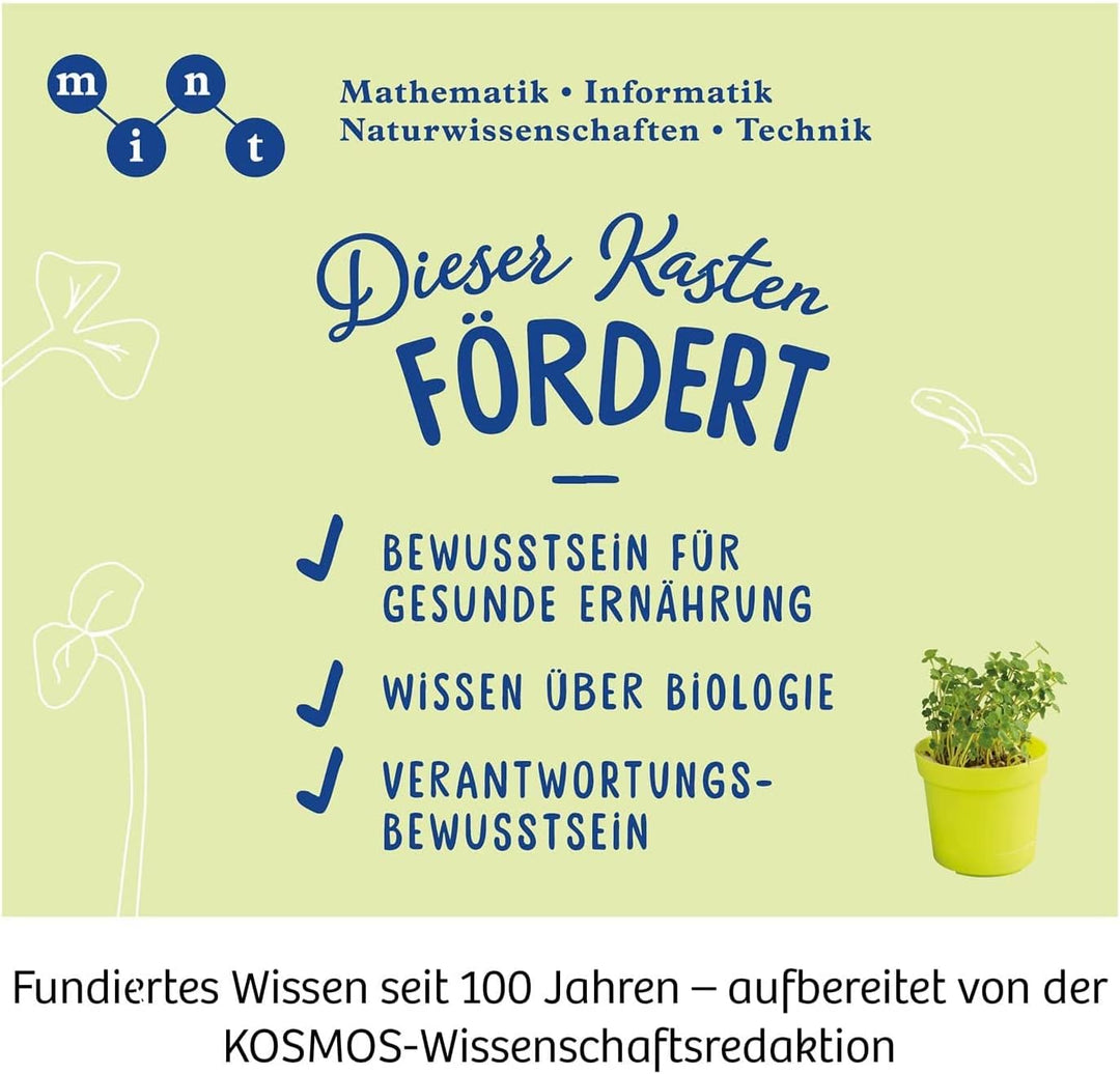KOSMOS 636135 Microgreen-Garten, Bio-Keimlinge vertikal anpflanzen und geniessen, Gemüse-Keimlinge z