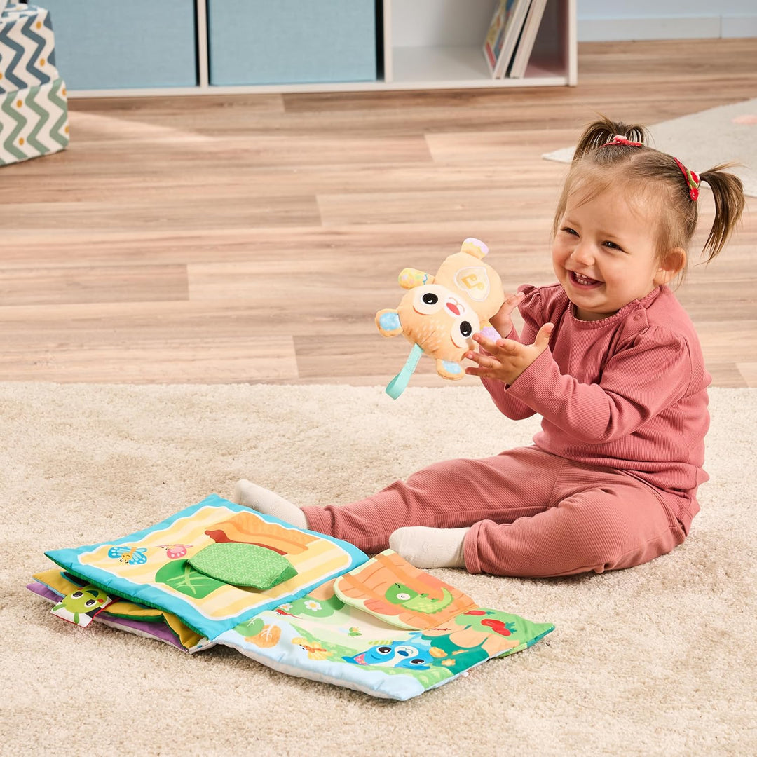 VTech Baby Mein grosses Plüschbuch – Fühlbuch/Soundbuch mit Musik und Geräuschen – Stoffbuch mit bew