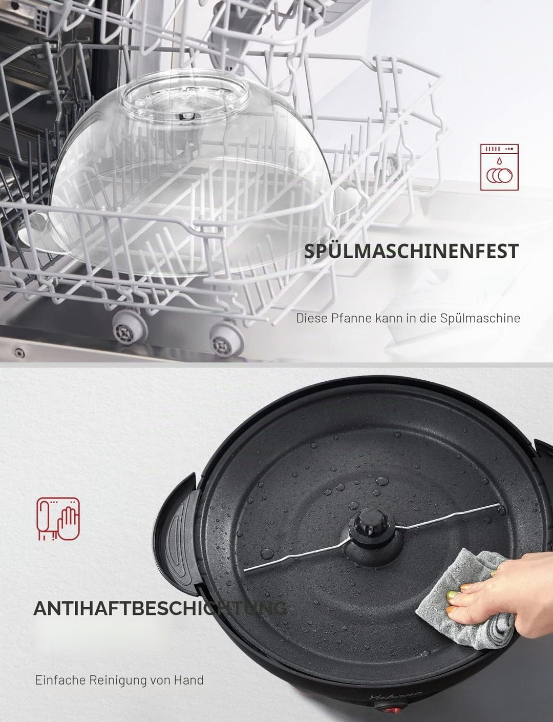 Yabano Popcornmaschine 5L mit Antihaftbeschichtung, 800W Popcorn Maschine für Zuhause, Familienfeier