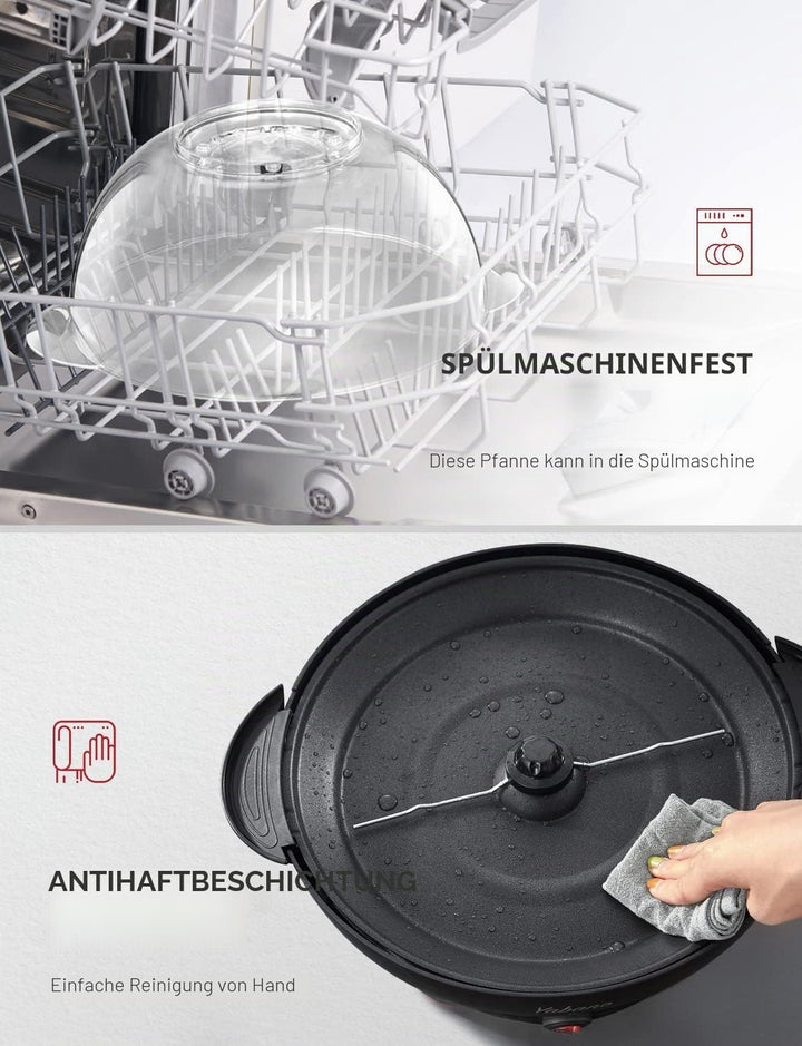 Yabano Popcornmaschine 5L mit Antihaftbeschichtung, 800W Popcorn Maschine für Zuhause, Familienfeier