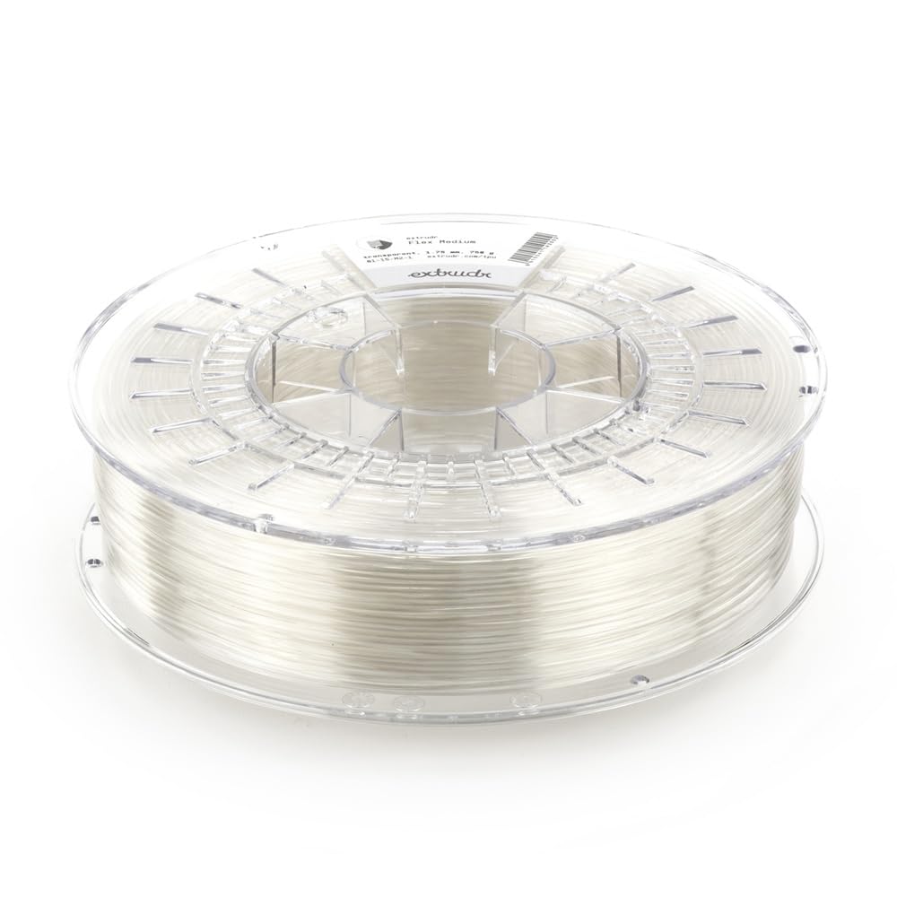 extrudr® TPU Flex medium ø1.75mm (750gr) 'NATUR/TRANSPARENT' - 3D Drucker Filament - Made in Austria