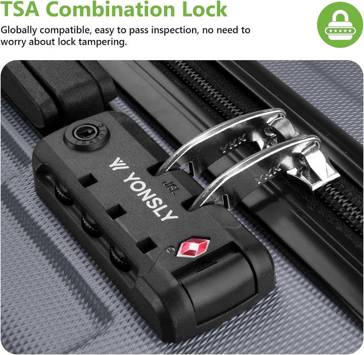 Suitcase, TSA-Schloss YKK-Reissverschluss Reisekoffer, Hartschalenkoffer, Gepäck Trolley, Kabinenkof