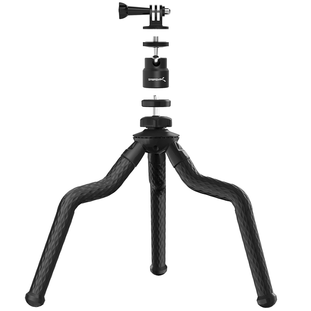SABRENT Kamera Stativ, Flexibles Kugelkopf-Bundle leichtes Camera Tripod, Aluminium fotostativ für P