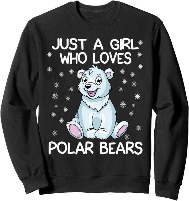 Nur Ein Mädchen, Das Eisbären Liebt Geschenk Eisbär Geschenk Sweatshirt