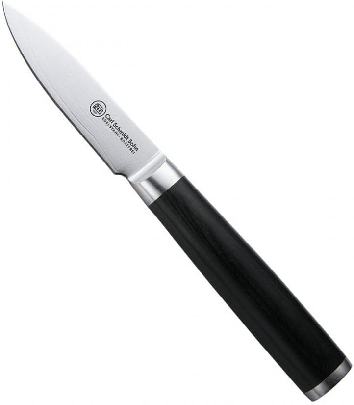 CARL SCHMIDT SOHN Spickmesser Konstanz aus Damaststahl und Holz in der Farbe Silber-Schwarz, Klingen