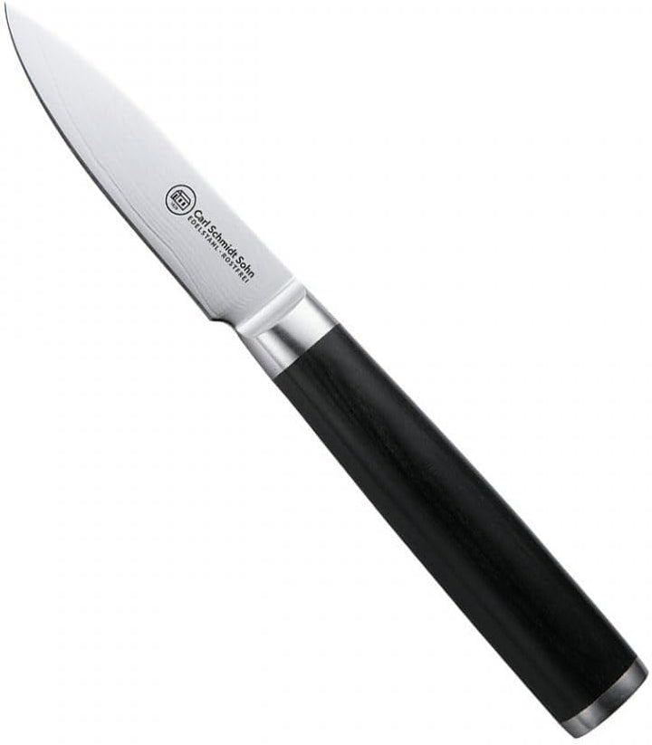 CARL SCHMIDT SOHN Spickmesser Konstanz aus Damaststahl und Holz in der Farbe Silber-Schwarz, Klingen