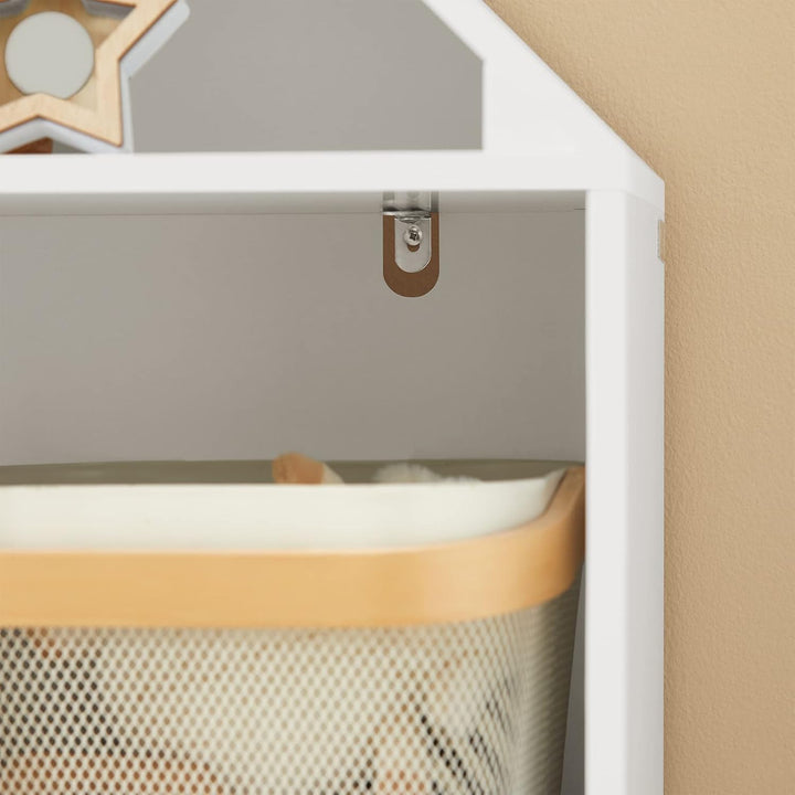 SoBuy KMB58-W Kinderregal mit Haus-Design Bücherregal für Kinder Aufbewahrungsregal Spielzeugregal K