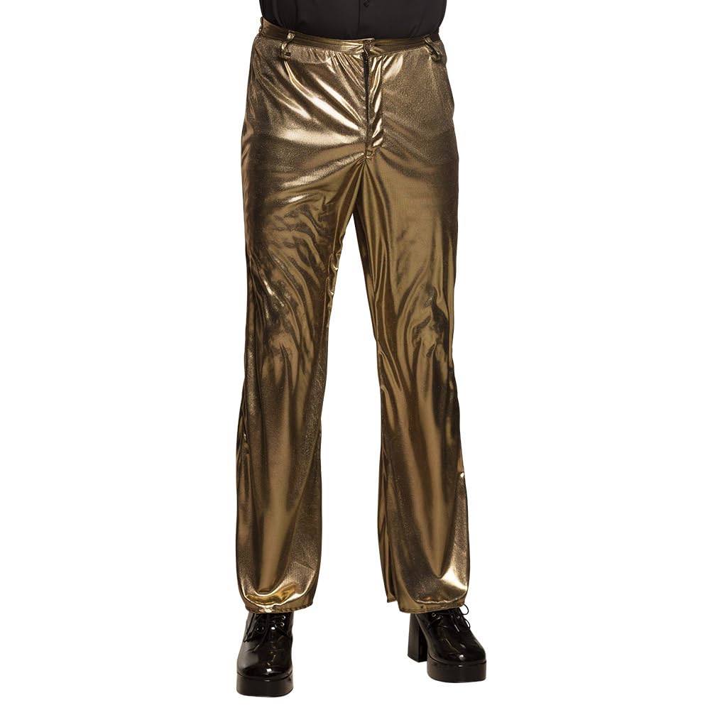 Boland 87142 - Disco Hose, Grösse M/L, Gold, Schlaghose, 70er, glänzend, Karneval, Mottoparty M-L Go