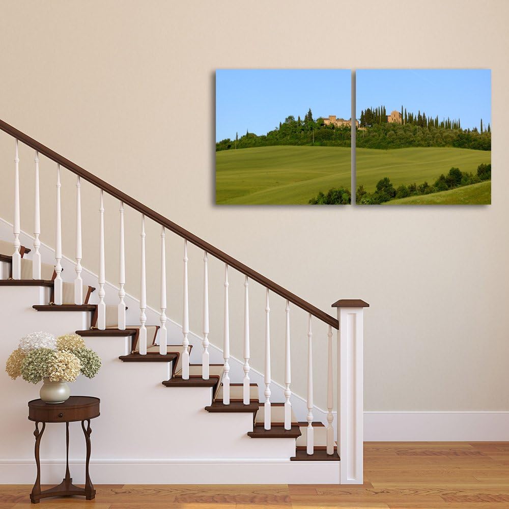 Feeby. Wandbilder - 2 Teile - 180x90 cm - quadratische Form Bilder Kunstdrucke Deko Panel TOSCANA, I