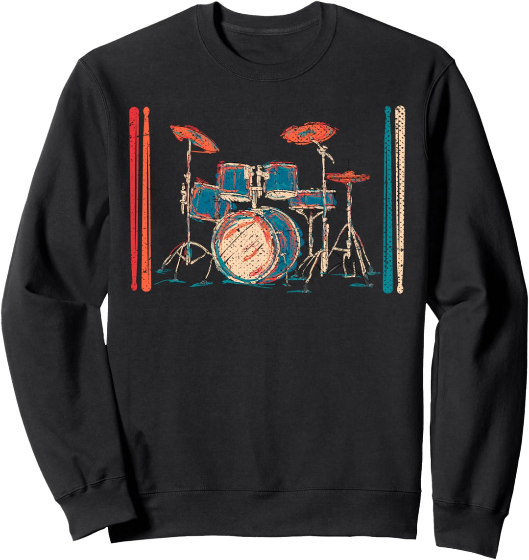 Rock Musikinstrument Schlagzeuger Drummer Schlagzeug Sweatshirt
