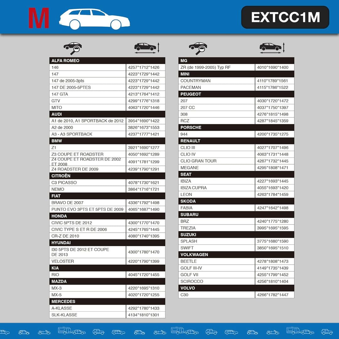 SUMEX extcc1 m Basic Tasche Aussen Auto, M, M