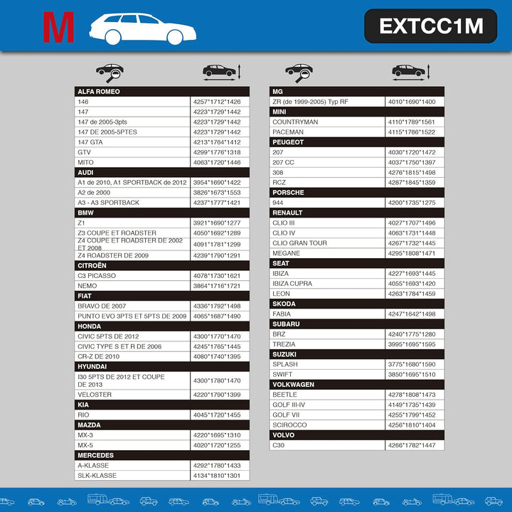 SUMEX extcc1 m Basic Tasche Aussen Auto, M, M