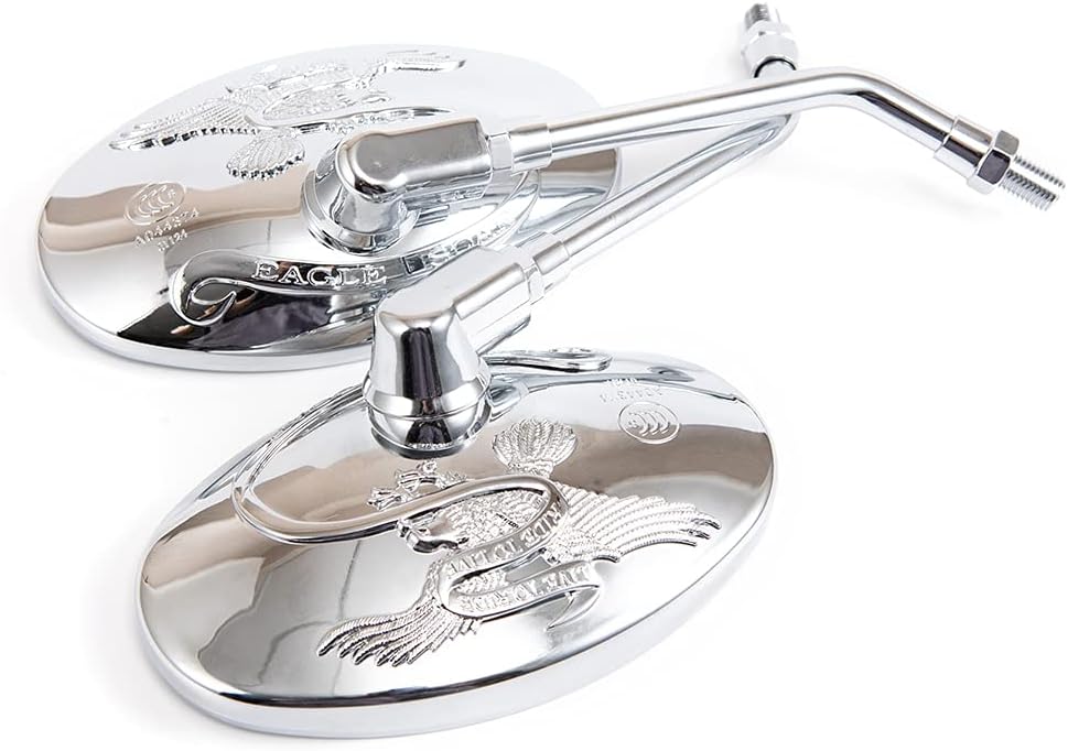 Universal Motorradspiegel Oval Chrom Rückspiegel 10MM Motorrad Seitenspiegel für xt 600 virago 125 5