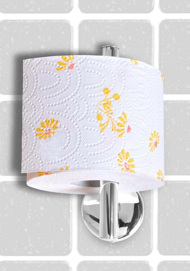 Fackelmann Toilettenpapierbevorrater VISION, verchromte Klopapierhalterung (Farbe: Silber), Menge: 1