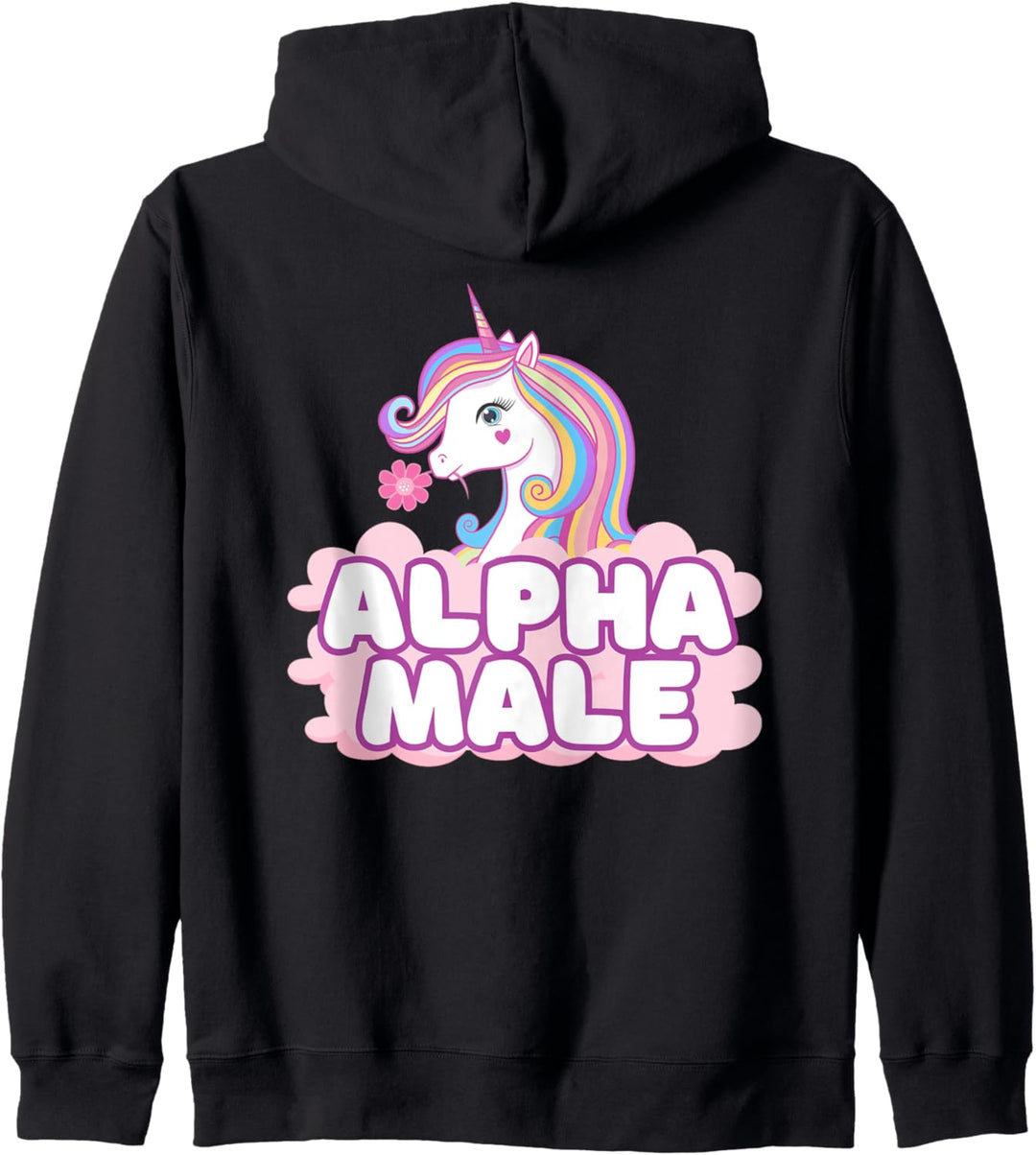 Männliches Einhorn Regenbogen Alpha Pride LGBT lustig Kapuzenjacke