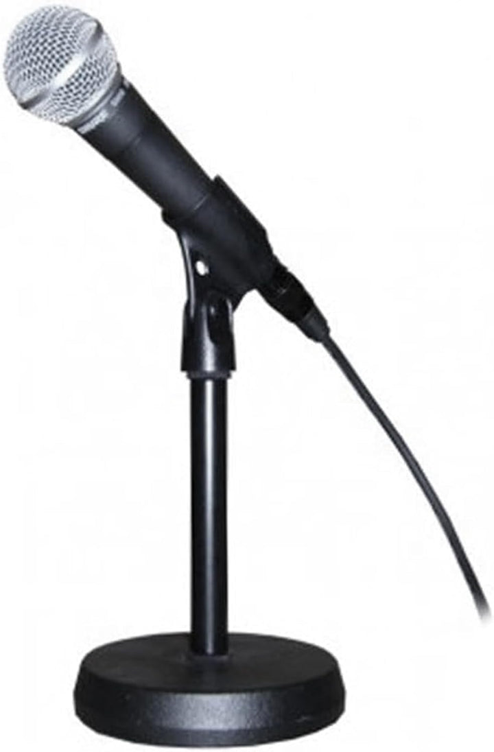K&M 232 Tischstativ Schwarz – Stahl mit 17,5 cm Höhe – 3/8“ Gewindeanschluss – Gussrundsockel mit Tr