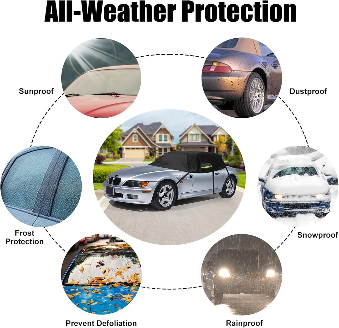 Autoabdeckung Wasserdicht Ersatz für BMW Z3 E36/7 1996–2002, Halbgarage, Autohülle Autoplane, Winddi